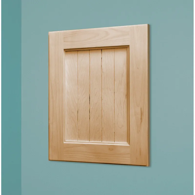 Fox Hollow Furnishings 14" x 18" Unfinished Shaker Beadboard White Interior Standard 4" Depth Recessed Medicine Cabinet Seasonal Sale