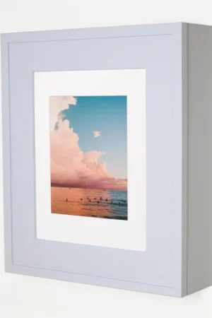 Affordable Fox Hollow Furnishings 20" x 17" Light Gray Wall Mount Picture Frame Medicine Cabinet