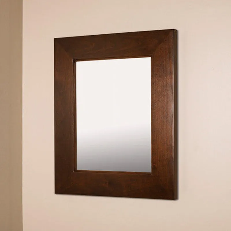 Fox Hollow Furnishings 14" x 18" Caramel Large White Interior Recessed Picture Frame Medicine Cabinet With Mirror and Black Matting Weekend Sale