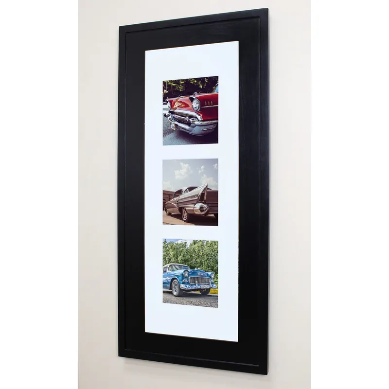Fox Hollow Furnishings 14" x 36" Black XXL Recessed Picture Frame Medicine Cabinet Free Returns
