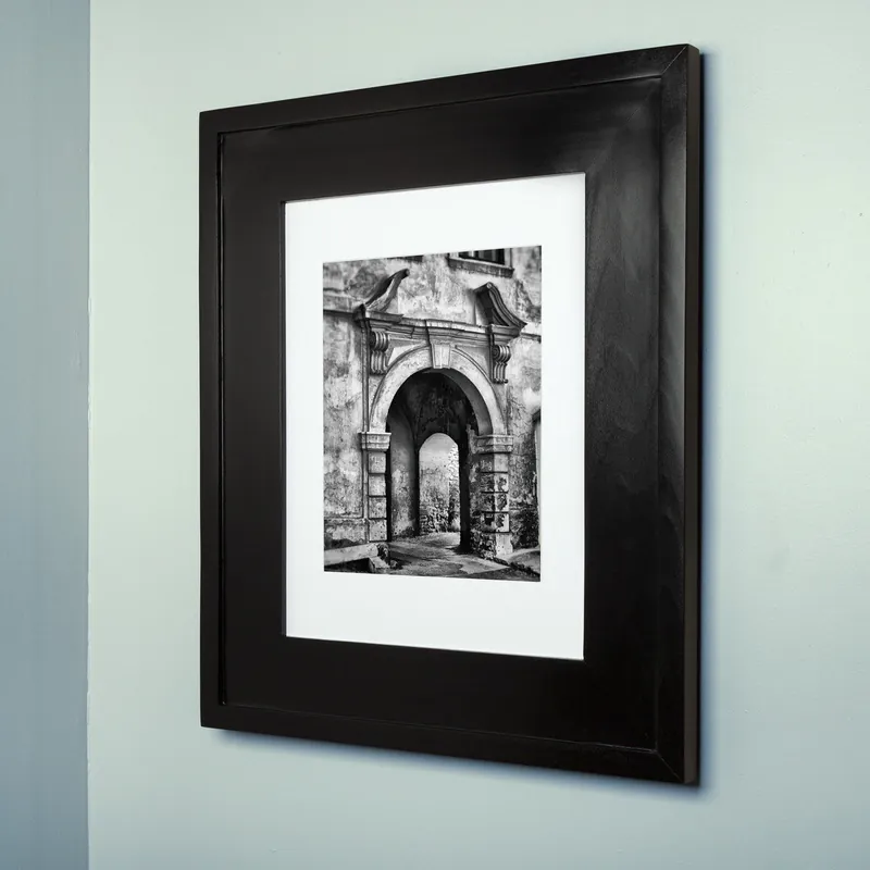 Low Price Fox Hollow Furnishings 14" x 18" Black Large Recessed Picture Framed Medicine Cabinet With Special 3" Depth, Mirror and Ivory 8" x 10" Opening