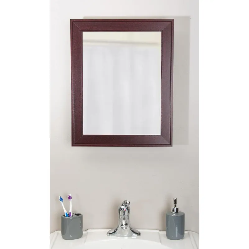 Budget Brandtworks Framed Plastic 21" x 17" Reddish Grain Medicine Cabinet