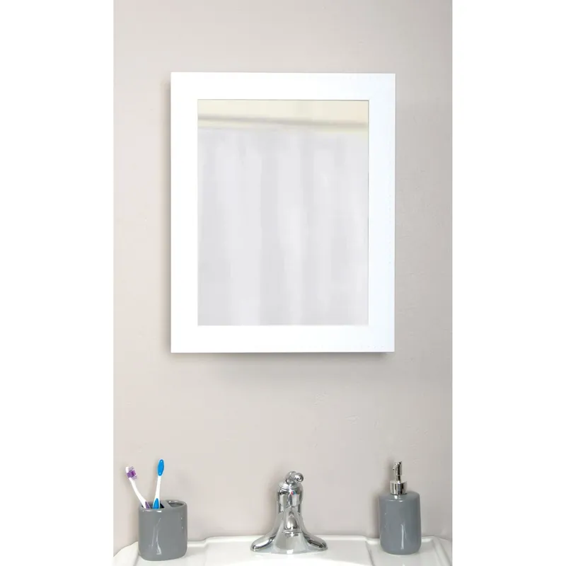 In Demand Brandtworks Framed Plastic 22" x 18" Matte Black Medicine Cabinet