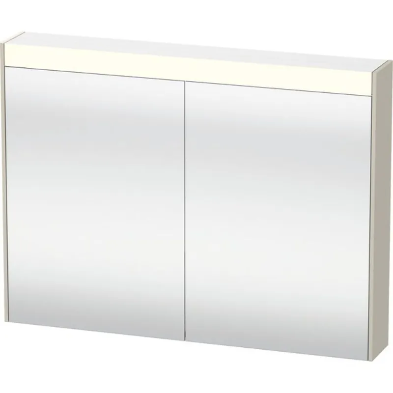 Original Duravit Brioso 32" x 30" x 6" Mirror Cabinet With Lighting Taupe