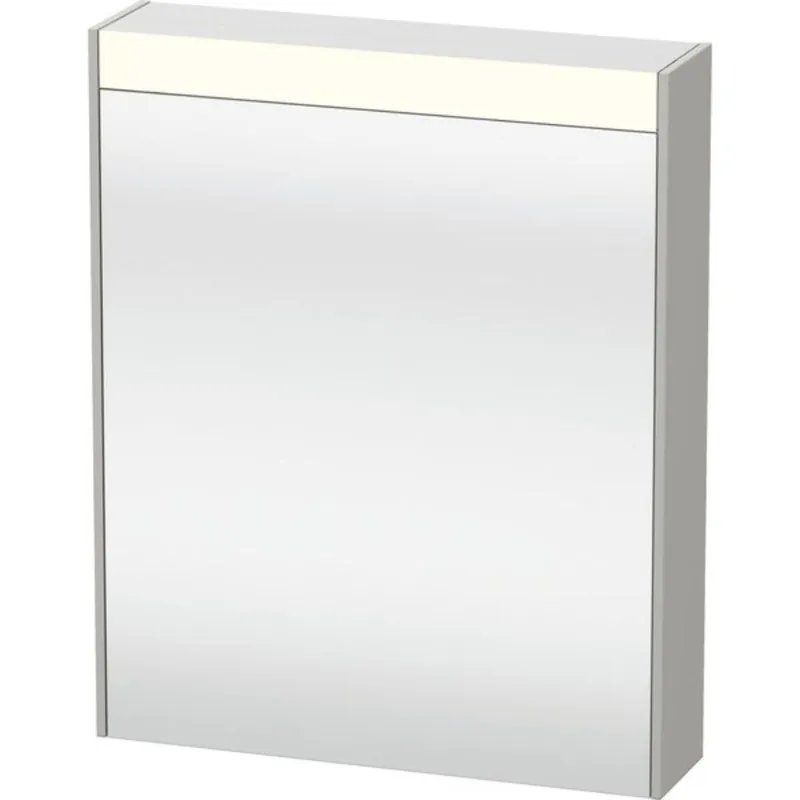 Big Sale Duravit Brioso 24" x 30" x 6" Mirror With Right Hinge Cabinet and Lighting Concrete Grey Matt