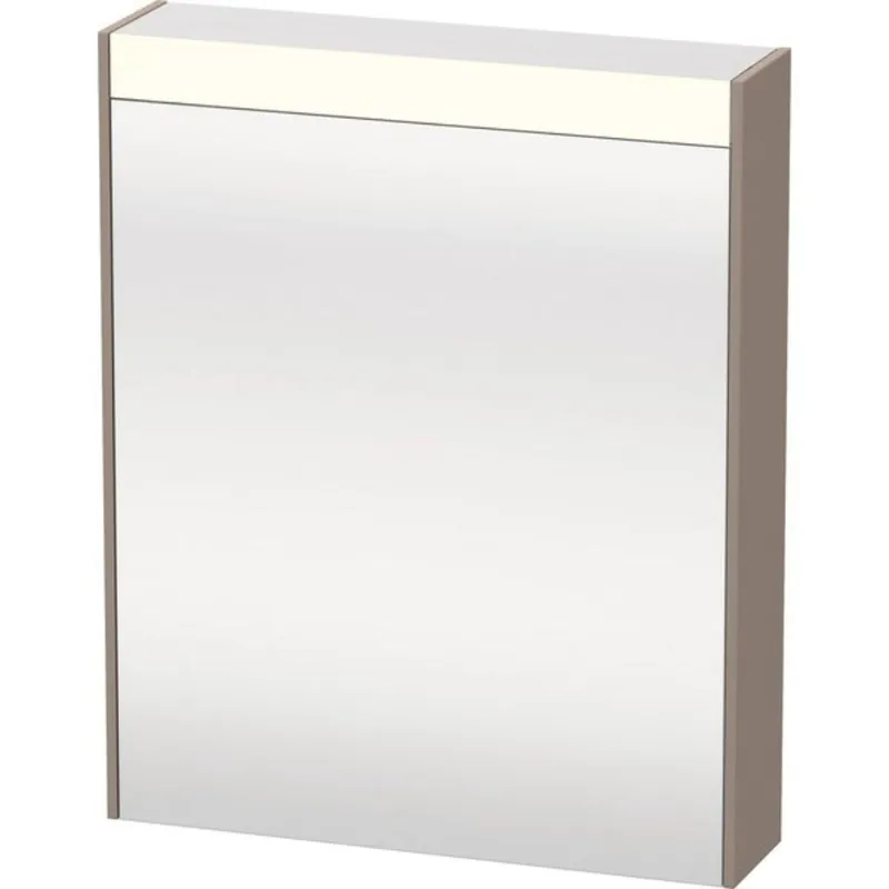 Best Price Duravit Brioso 24" x 30" x 6" Mirror With Left Hinge Cabinet and Lighting Basalt Matt