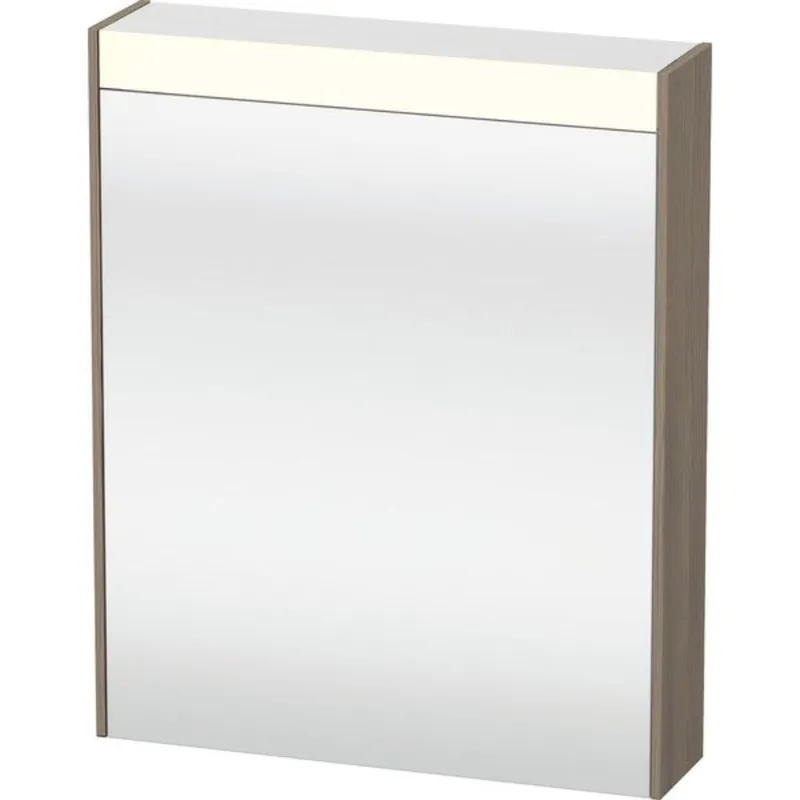 Money Back Guarantee Duravit Brioso 24" x 30" x 6" Mirror With Left Hinge Cabinet and Lighting Oak Terra