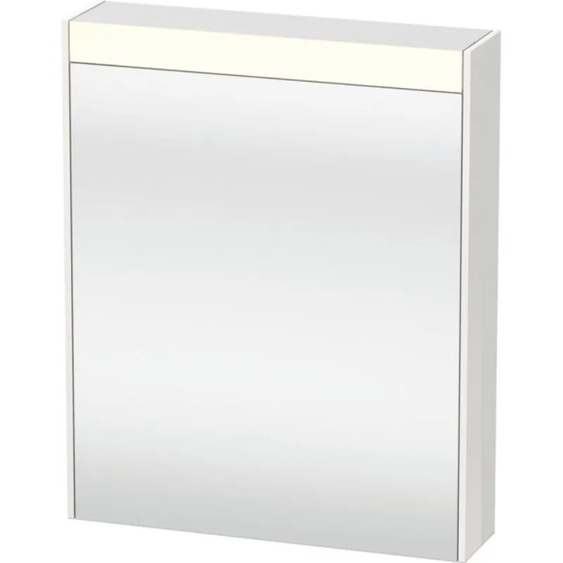 Duravit Brioso 24" x 30" x 6" Mirror With Left Hinge Cabinet and Lighting White High Gloss Secure Checkout
