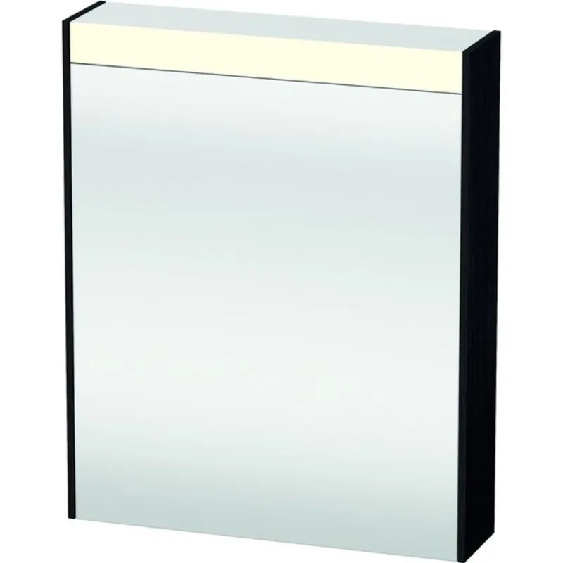 Flash Sale Duravit Brioso 24" x 30" x 6" Mirror With Left Hinge Cabinet and Lighting Black Oak