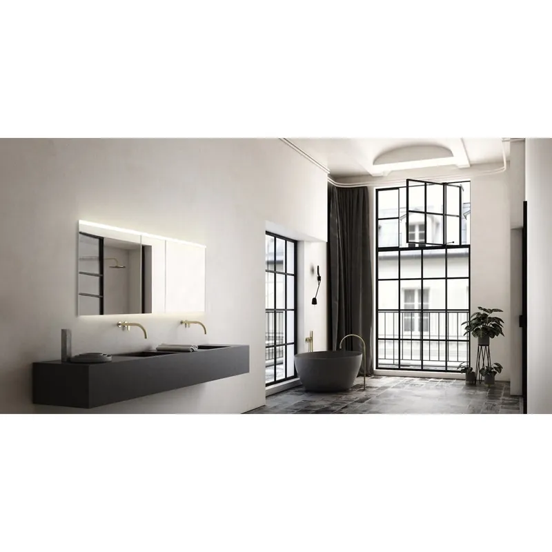 Get Yours Sidler Xamo 59" x 30" 3000K 3 Mirror Doors Medicine Cabinet With Built-in GFCI outlet and Night Light Function