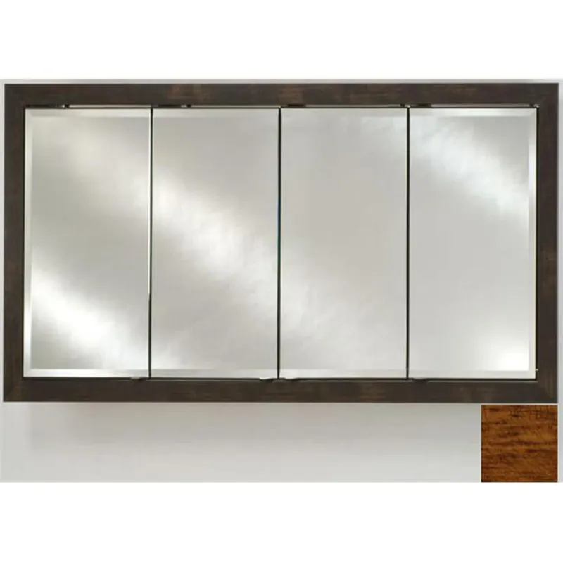 Don’t Miss Out Afina Signature 58" x 30" Arlington Honey Recessed Four Door Medicine Cabinet With Beveled Edge Mirror