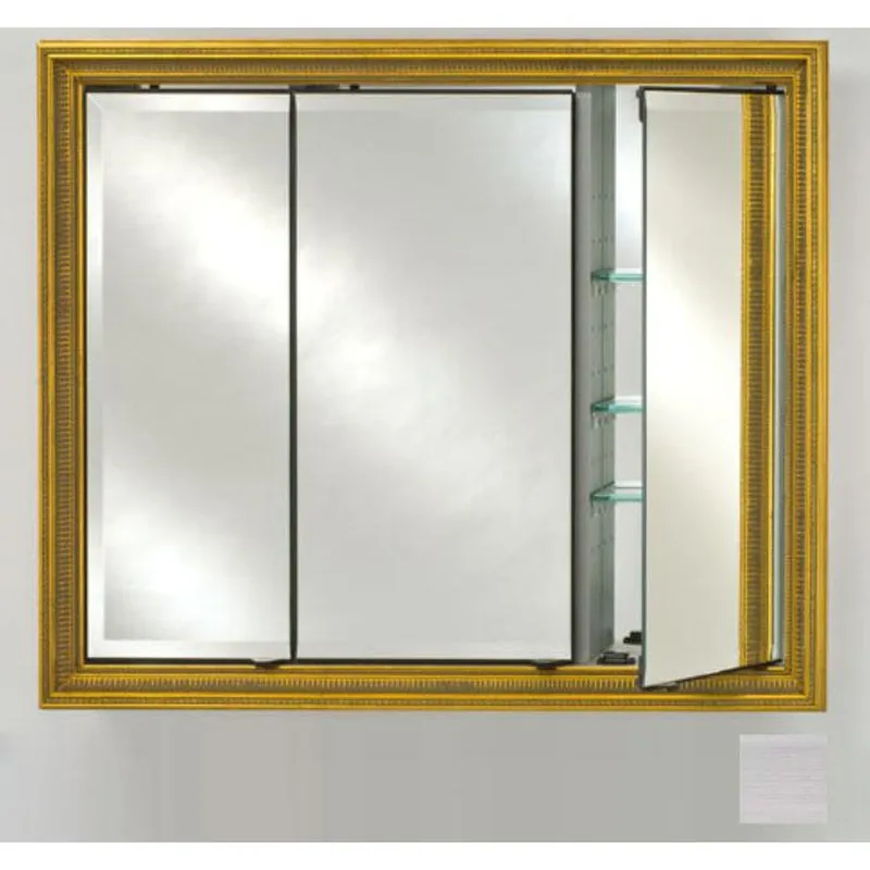Afina Signature 47" x 36" Soho Stainless Recessed Triple Door Medicine Cabinet With Beveled Edge Mirror Weekend Sale