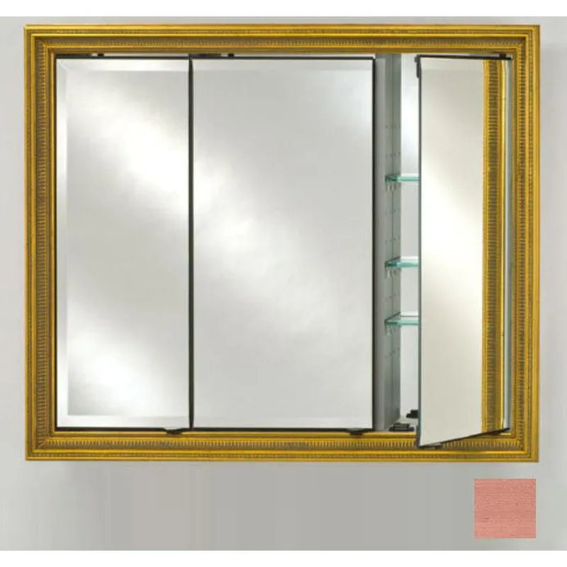 Afina Signature 47" x 36" Soho Brushed Bronze Recessed Triple Door Medicine Cabinet With Beveled Edge Mirror Must Have
