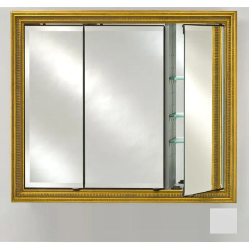 Afina Signature 47" x 36" Arlington White Recessed Triple Door Medicine Cabinet With Beveled Edge Mirror Seasonal Sale