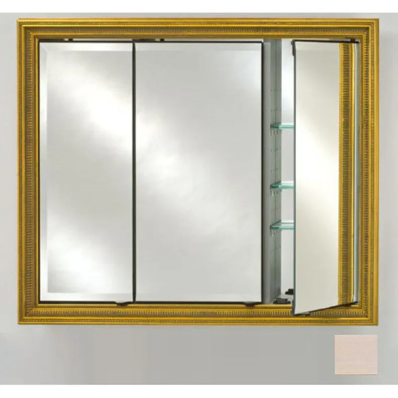 Afina Signature 47" x 36" Arlington Pickled Recessed Triple Door Medicine Cabinet With Beveled Edge Mirror Markdown