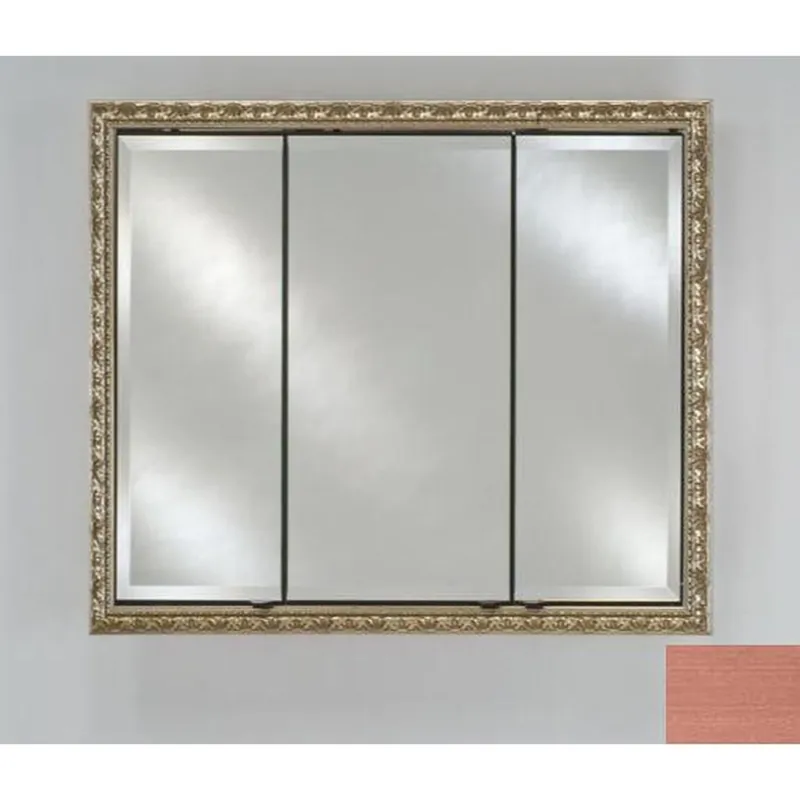 Place Order Afina Signature 38" x 30" Soho Brushed Bronze Recessed Triple Door Medicine Cabinet With Beveled Edge Mirror