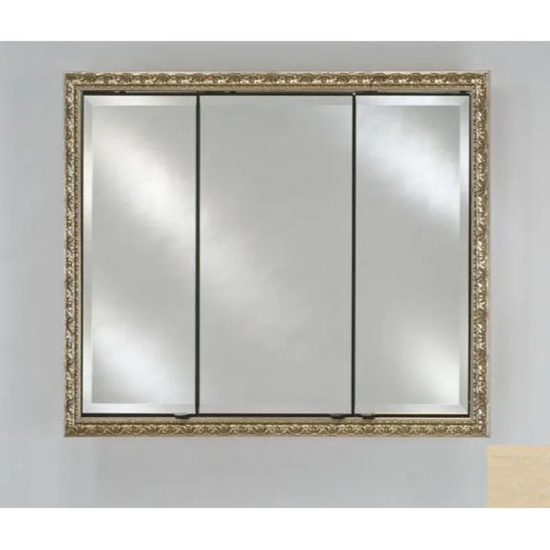 Afina Signature 38" x 30" Arlington Pickled Recessed Triple Door Medicine Cabinet With Beveled Edge Mirror No Minimum Order