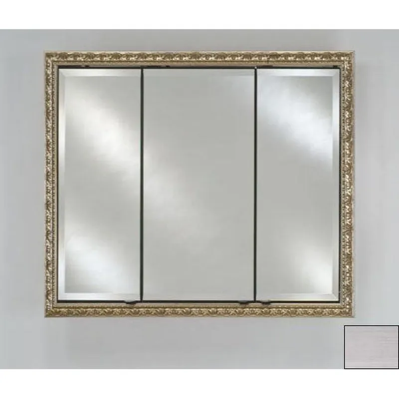 Afina Signature 34" x 30" Soho Stainless Recessed Triple Door Medicine Cabinet With Beveled Edge Mirror Save Now