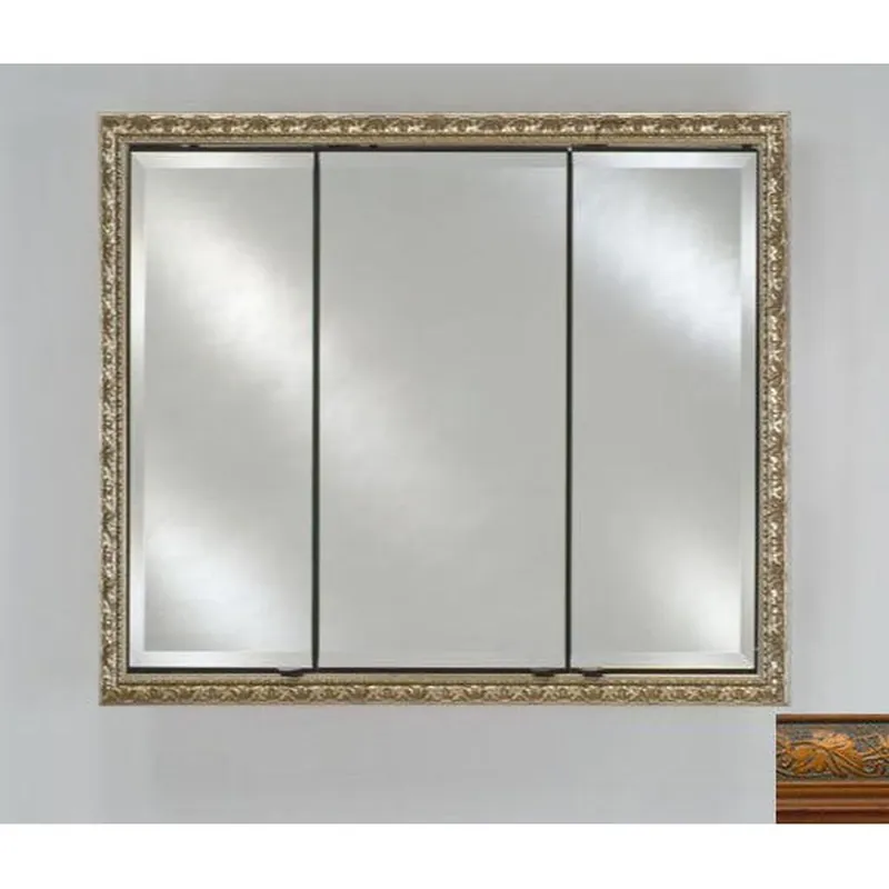 Buy Today Afina Signature 34" x 30" Parliament Honey Recessed Triple Door Medicine Cabinet With Beveled Edge Mirror