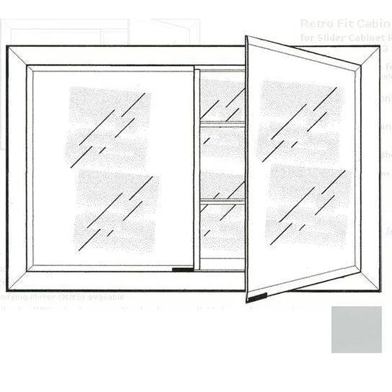 Afina Signature 33" x 23" Soho Stainless Recessed Retro-Fit Double Door Medicine Cabinet With Beveled Edge Mirror Viral