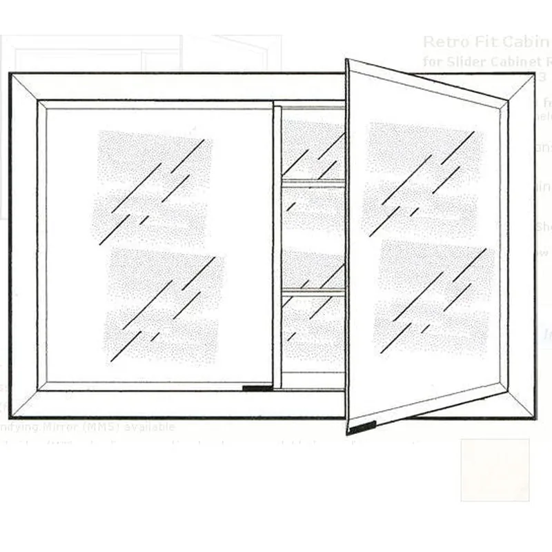 Afina Signature 33" x 23" Arlington White Recessed Retro-Fit Double Door Medicine Cabinet With Beveled Edge Mirror Limited Edition