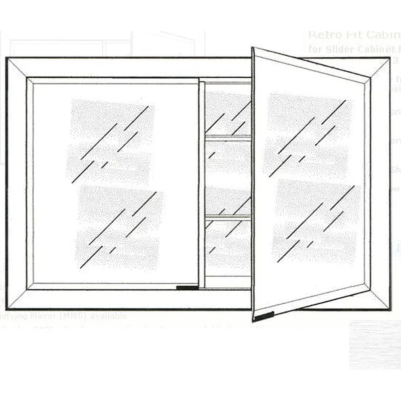 Afina Signature 27" x 21" Tribeca Satin Silver Recessed Retro-Fit Double Door Medicine Cabinet With Beveled Edge Mirror Hot Picks
