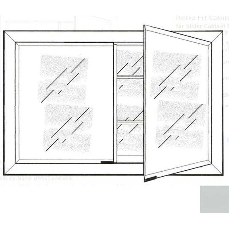 Afina Signature 27" x 21" Soho Satin White Recessed Retro-Fit Double Door Medicine Cabinet With Beveled Edge Mirror Markdown