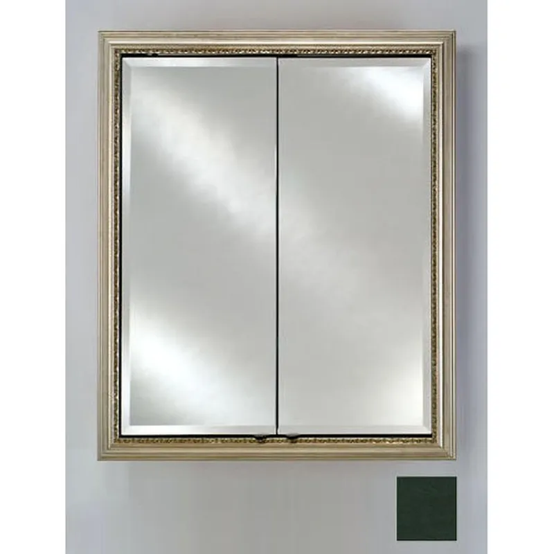 Afina Signature 24" x 30" Colorgrain Green Recessed Double Door Medicine Cabinet With Beveled Edge Mirror Budget