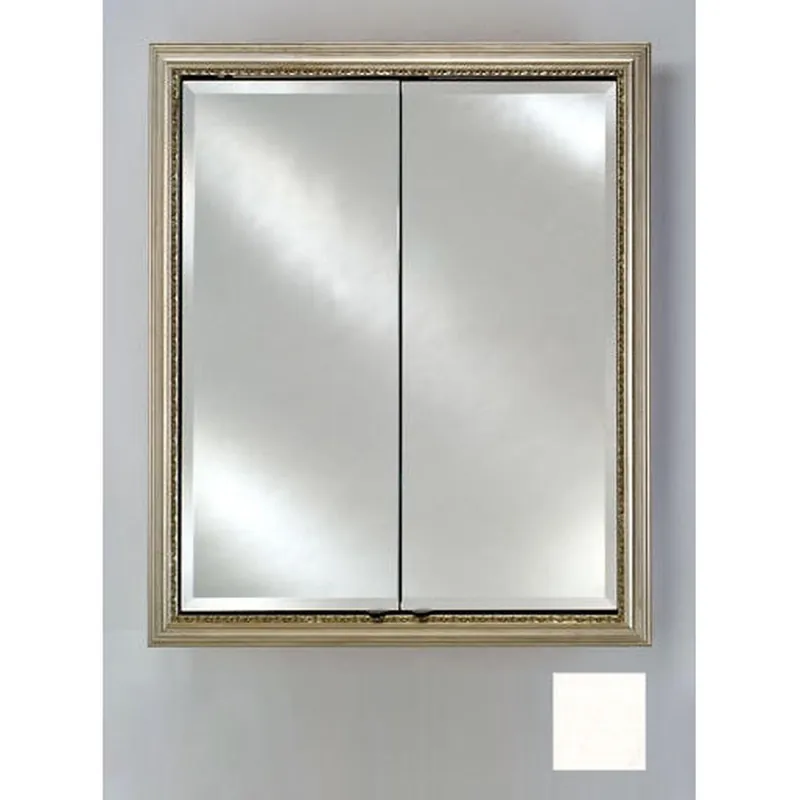 Afina Signature 24" x 30" Arlington White Recessed Double Door Medicine Cabinet With Beveled Edge Mirror Low Price
