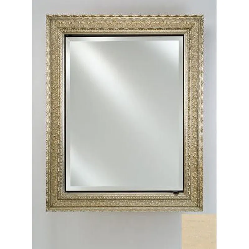 Afina Signature 24" x 30" Arlington Pickled Recessed Reversible Hinged Single Door Medicine Cabinet With Beveled Edge Mirror Authentic