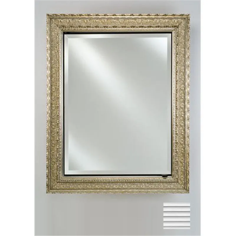 Afina Signature 20" x 30" Soho Fluted Chrome Recessed Reversible Hinged Single Door Medicine Cabinet With Beveled Edge Mirror Must Have