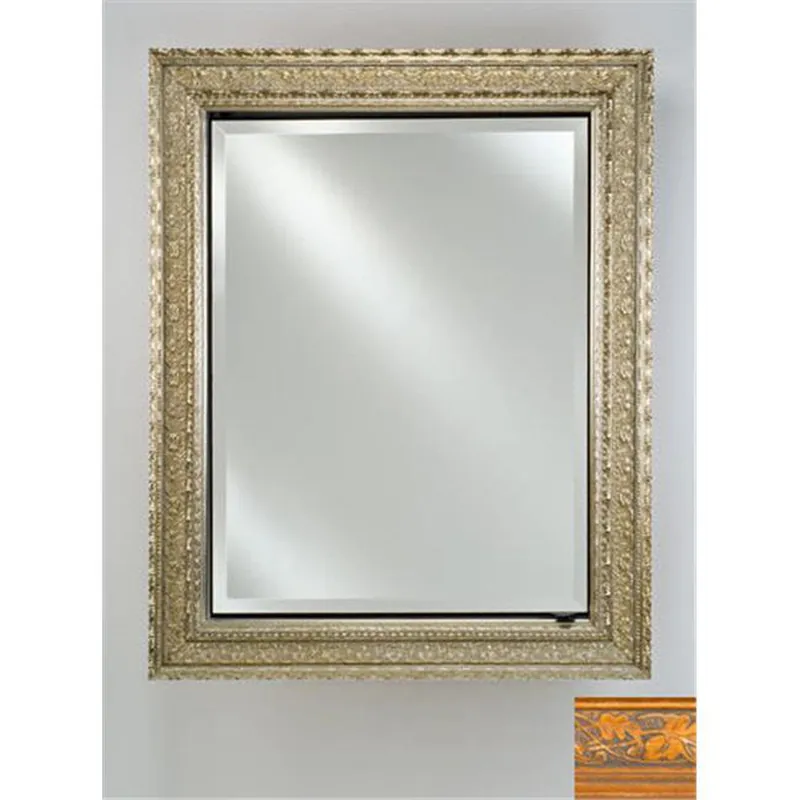 Premium Afina Signature 20" x 30" Parliament Honey Recessed Reversible Hinged Single Door Medicine Cabinet With Beveled Edge Mirror
