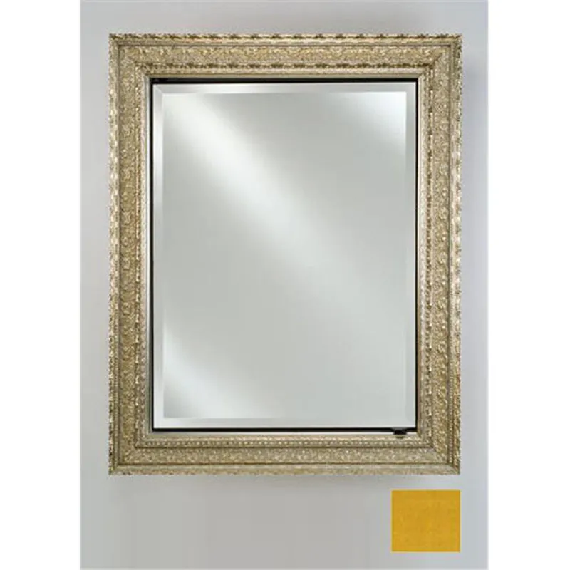 Afina Signature 20" x 26" Colorgrain Yellow Recessed Reversible Hinged Single Door Medicine Cabinet With Beveled Edge Mirror Holiday Sale
