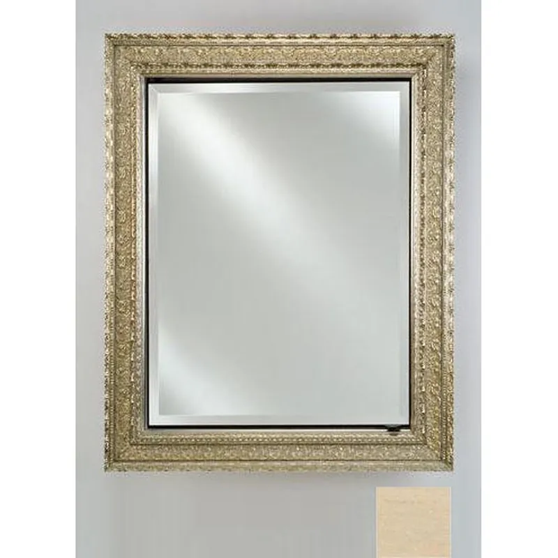 Afina Signature 20" x 26" Arlington Pickled Recessed Reversible Hinged Single Door Medicine Cabinet With Beveled Edge Mirror Special Offer