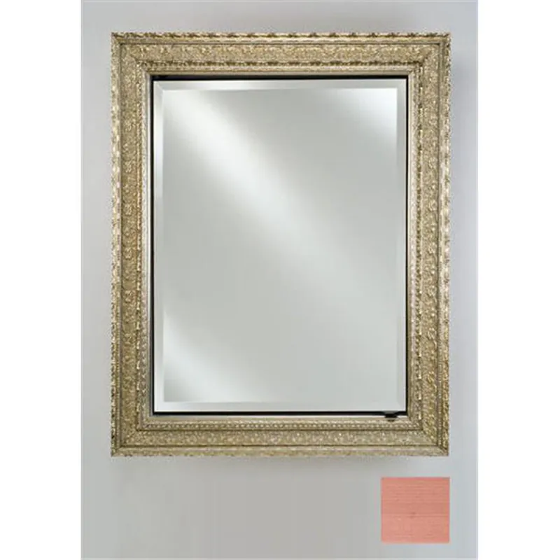 Afina Signature 17" x 36" Soho Brushed Bronze Recessed Reversible Hinged Single Door Medicine Cabinet With Beveled Edge Mirror Hassle-Free Returns