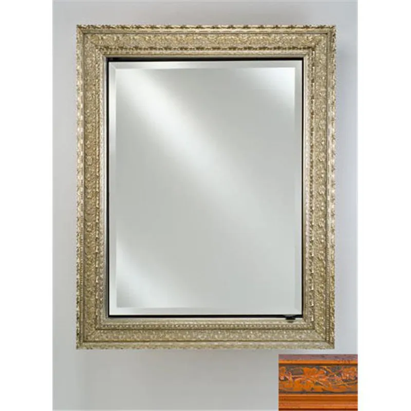 Special Offer Afina Signature 17" x 36" Parliament Mahogany Recessed Reversible Hinged Single Door Medicine Cabinet With Beveled Edge Mirror