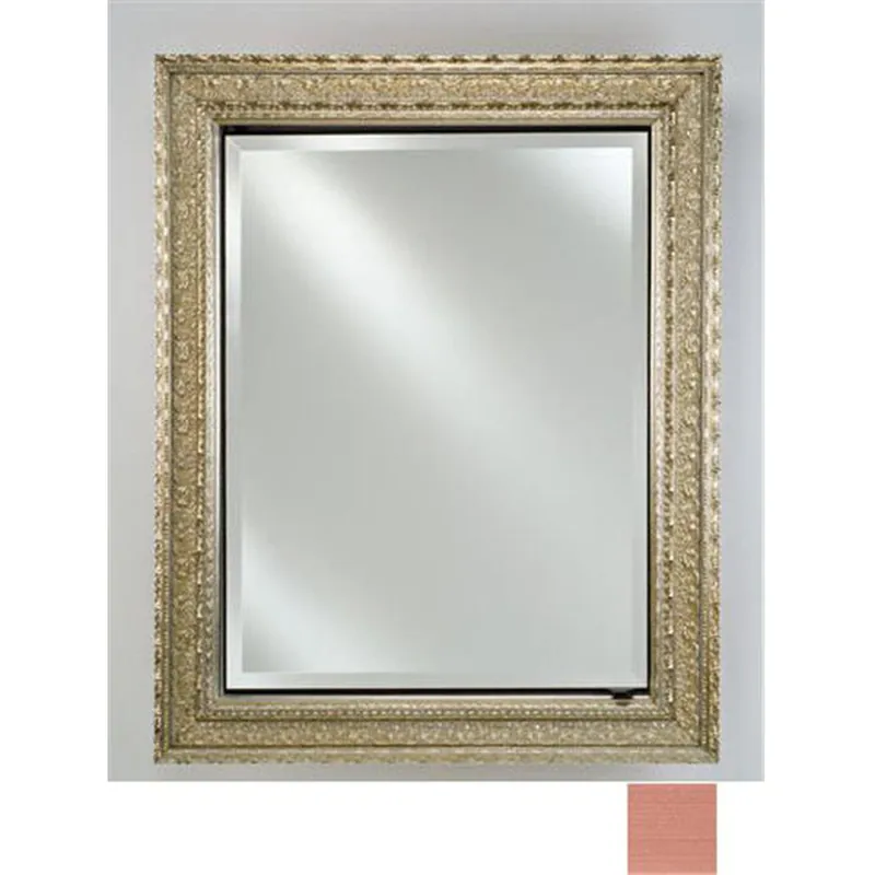 Afina Signature 17" x 30" Soho Brushed Bronze Recessed Reversible Hinged Single Door Medicine Cabinet With Beveled Edge Mirror Professional Grade