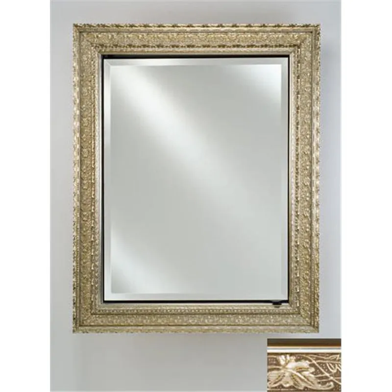 Time-Limited Afina Signature 17" x 26" Aristocrat Antique Silver Recessed Reversible Hinged Single Door Medicine Cabinet With Beveled Edge Mirror