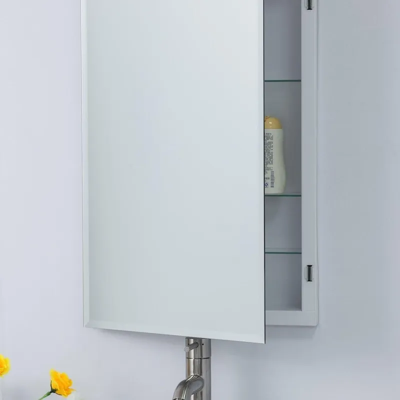 Bellaterra Home 808908-MC 17" x 27" Rectangle Wall-Mounted Framed Mirror Medicine Cabinet Trending