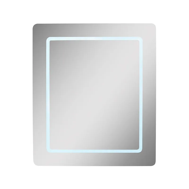 Order Now Bellaterra Home 28" x 24" Rectangle Wall-Mounted LED Illuminated Frameless Mirror Medicine Cabinet