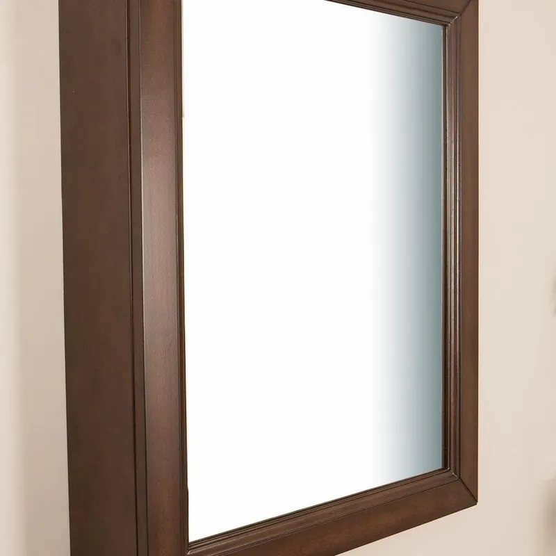 In Demand Bellaterra Home 30" x 36" Sable Walnut Rectangle Wall-Mounted Solid Wood Framed Mirror Medicine Cabinet