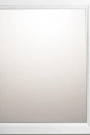 Bellaterra Home 30" x 36" White Rectangle Wall-Mounted Solid Wood Framed Mirror Medicine Cabinet Last Chance