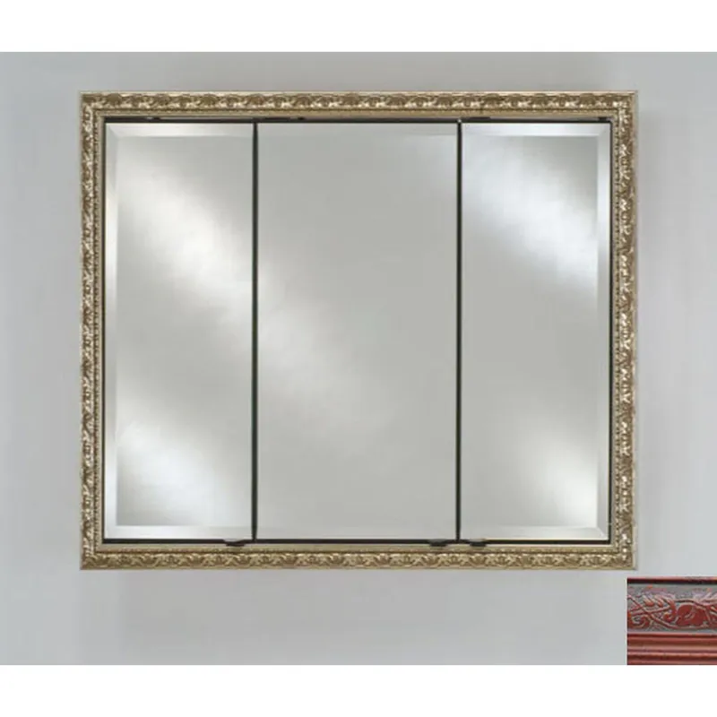Limited Time Afina Signature 44" x 30" Parliament Cherry Recessed Triple Door Medicine Cabinet With Beveled Edge Mirror
