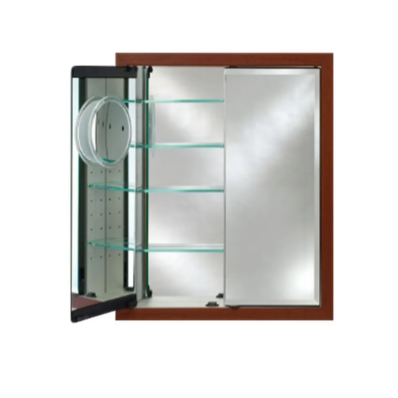 Afina Signature 31" x 36" Polished Glimmer-Scallop Recessed Double Door Medicine Cabinet With Beveled Edge Mirror Sale