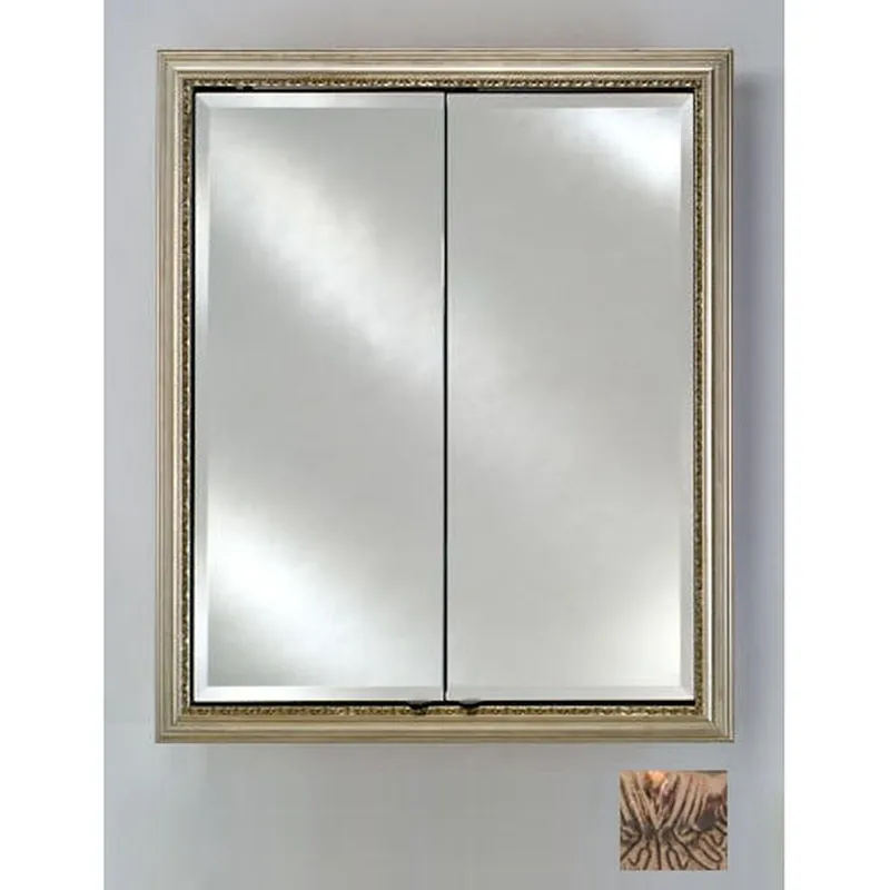 Seasonal Sale Afina Signature 24" x 30" Siena Antique Oiled Bronze Recessed Double Door Medicine Cabinet With Beveled Edge Mirror