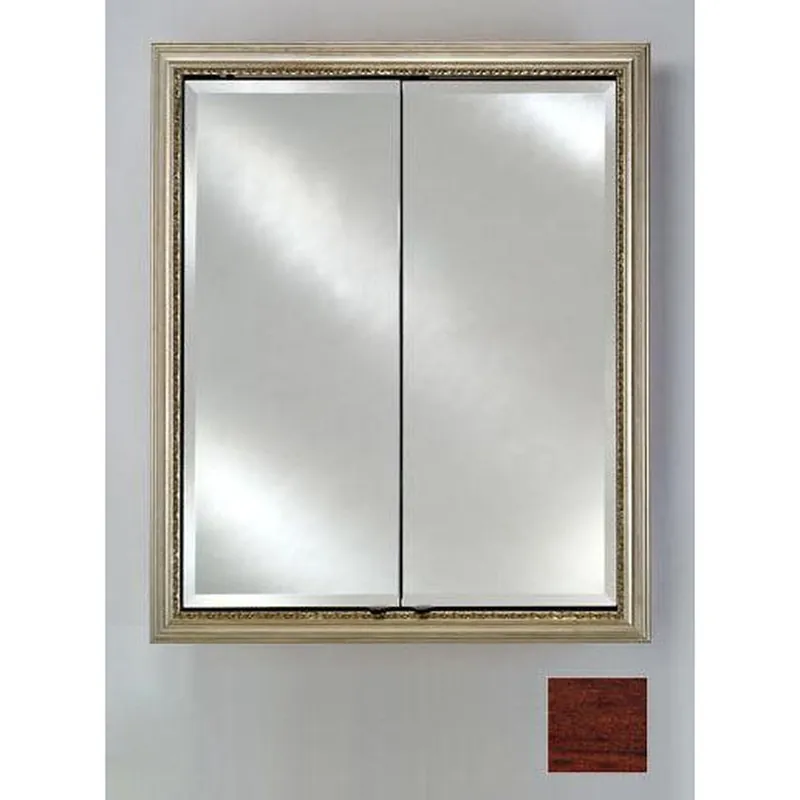 While Supplies Last Afina Signature 24" x 30" Arlington Cherry Recessed Double Door Medicine Cabinet With Beveled Edge Mirror