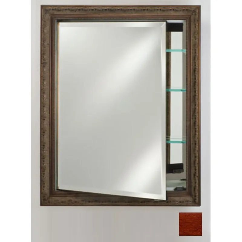 Afina Signature 24" x 36" Arlington Cherry Recessed Reversible Hinged Single Door Medicine Cabinet With Beveled Edge Mirror Top Rated