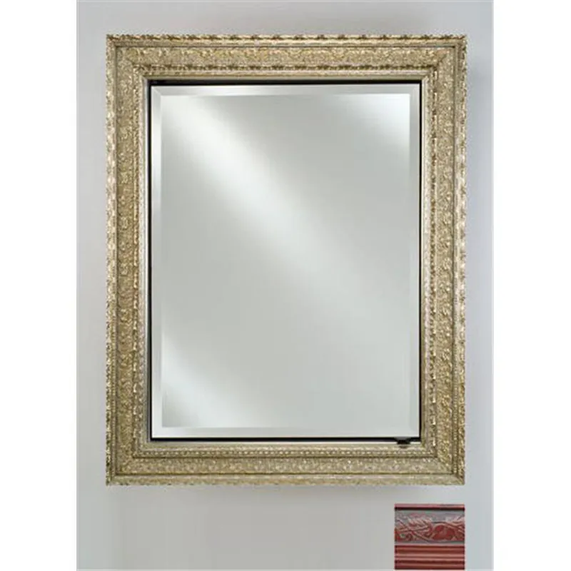 Afina Signature 24" x 30" Parliament Cherry Recessed Reversible Hinged Single Door Medicine Cabinet With Beveled Edge Mirror Low Price