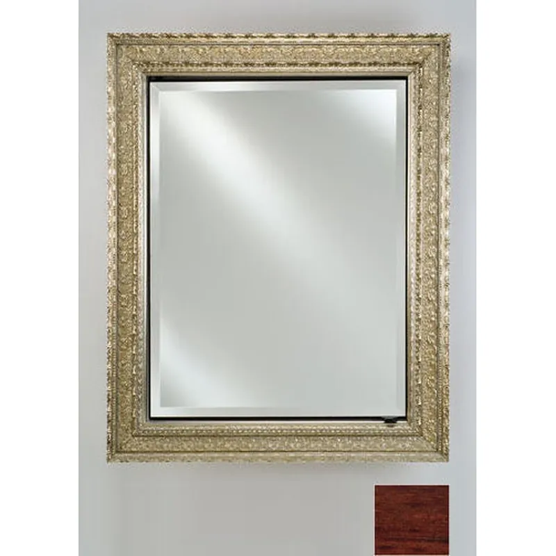 Afina Signature 20" x 26" Arlington Cherry Recessed Reversible Hinged Single Door Medicine Cabinet With Beveled Edge Mirror Top Pick