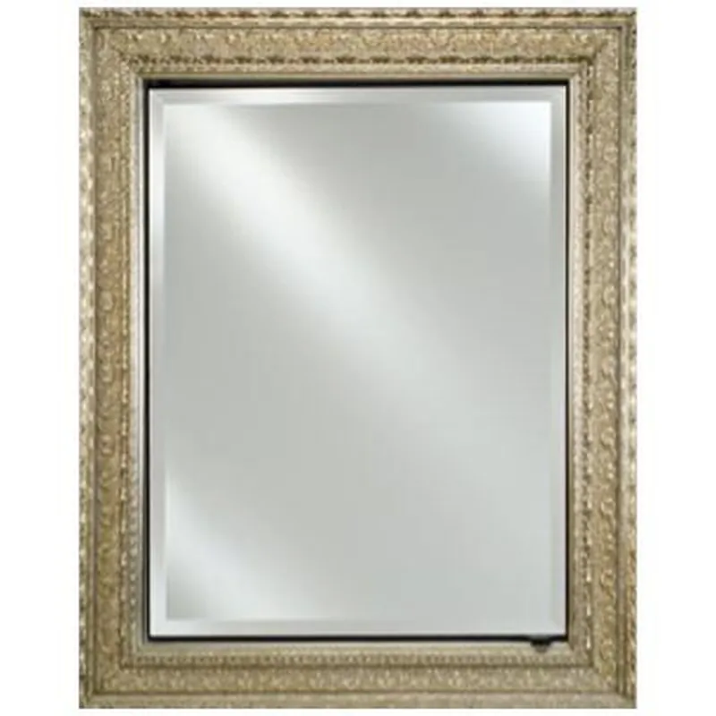 Afina Signature 17" x 30" Polished Glimmer-Scallop Recessed Reversible Hinged Single Door Medicine Cabinet With Beveled Edge Mirror Limited Time